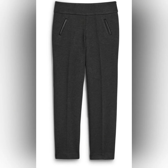 Laura Petite Straight  Leg Pull-On Pants with Contrast Trim - Picture 4 of 10